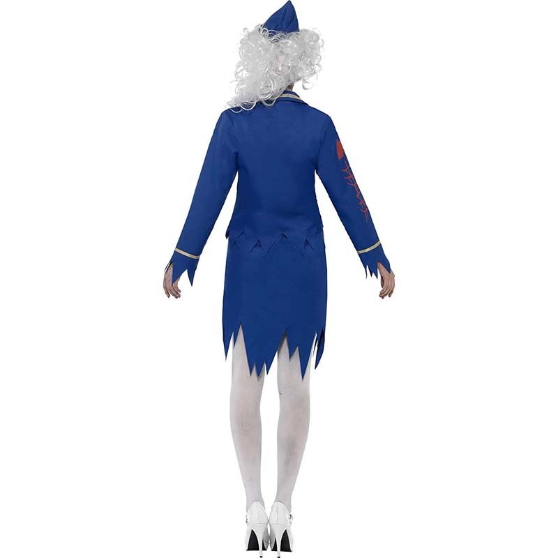 Adult Cosplay Halloween Zombie Cabin Attendant Zombie Stewardess Costume HCAD-027