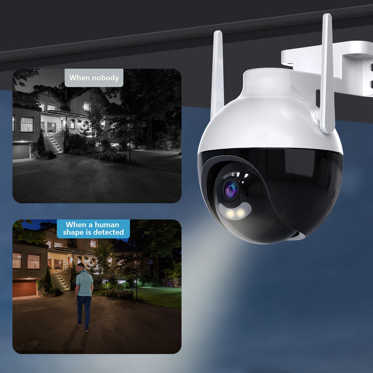 Tuya 2K 4K 8MP PTZ IP 5xZoom Human Detection Video Surveillance WiFi Outdoor Color Night Vision Security Protection Camera