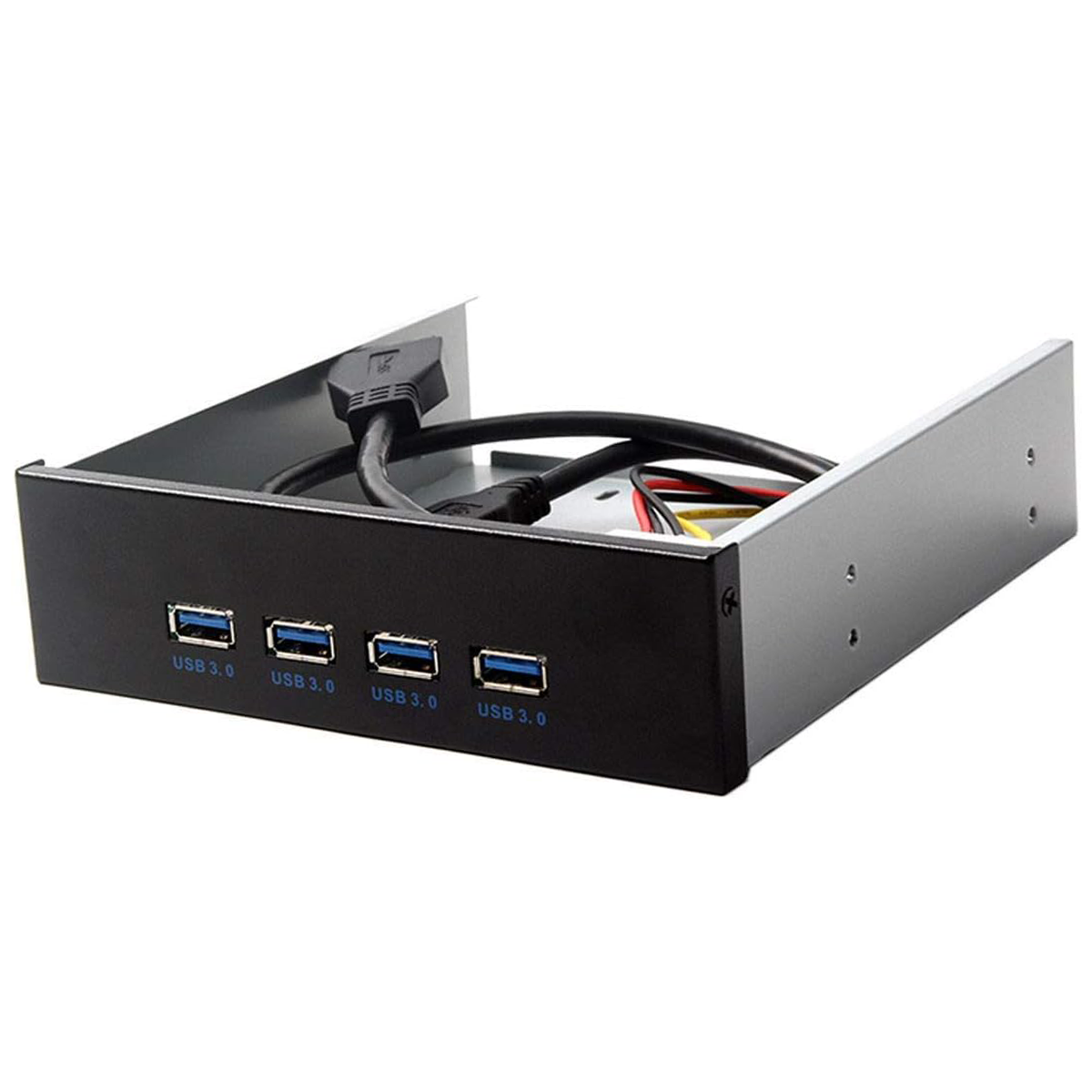 USB 3.0 Hub 4 Ports Front Panel to Motherboard 20-Pin Adapter with SATA Power Cable for 5.25