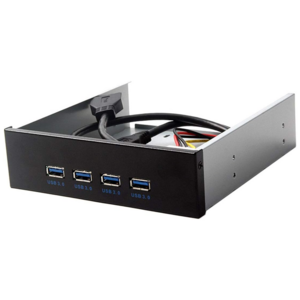 USB 3.0 Hub 4 Ports Front Panel to Motherboard 20-Pin Adapter with SATA Power Cable for 5.25" CD-ROM Bay