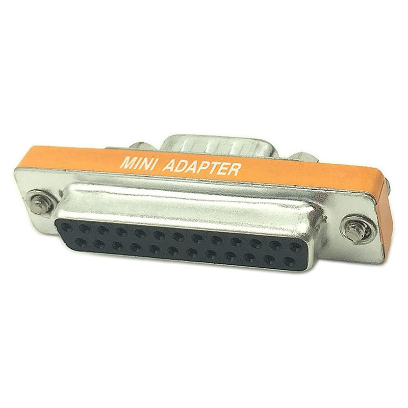 DB9 Male to DB25 Female Mini Serial Port Cable Adapter Gender Changer