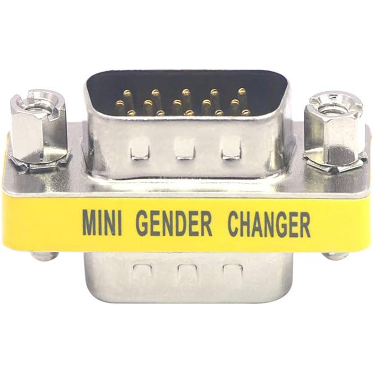 VGA Adapter, Male to Male SVGA Coupler HD15 Mini Gender Changer VGA Cable Extender