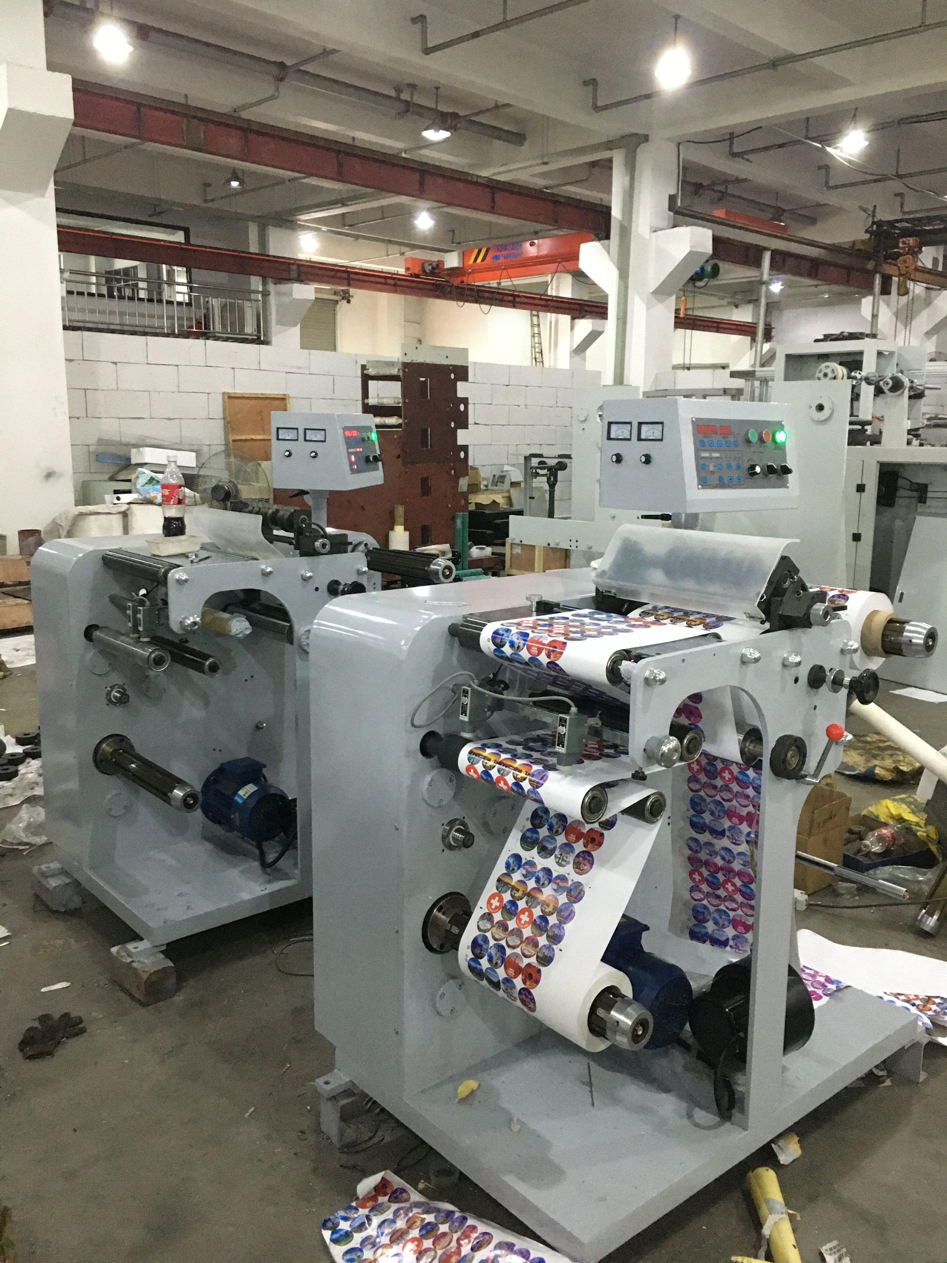 RTFQ-320 sticker film label paper slitter rewinder mini slitting rewinding machine for PVC rolls