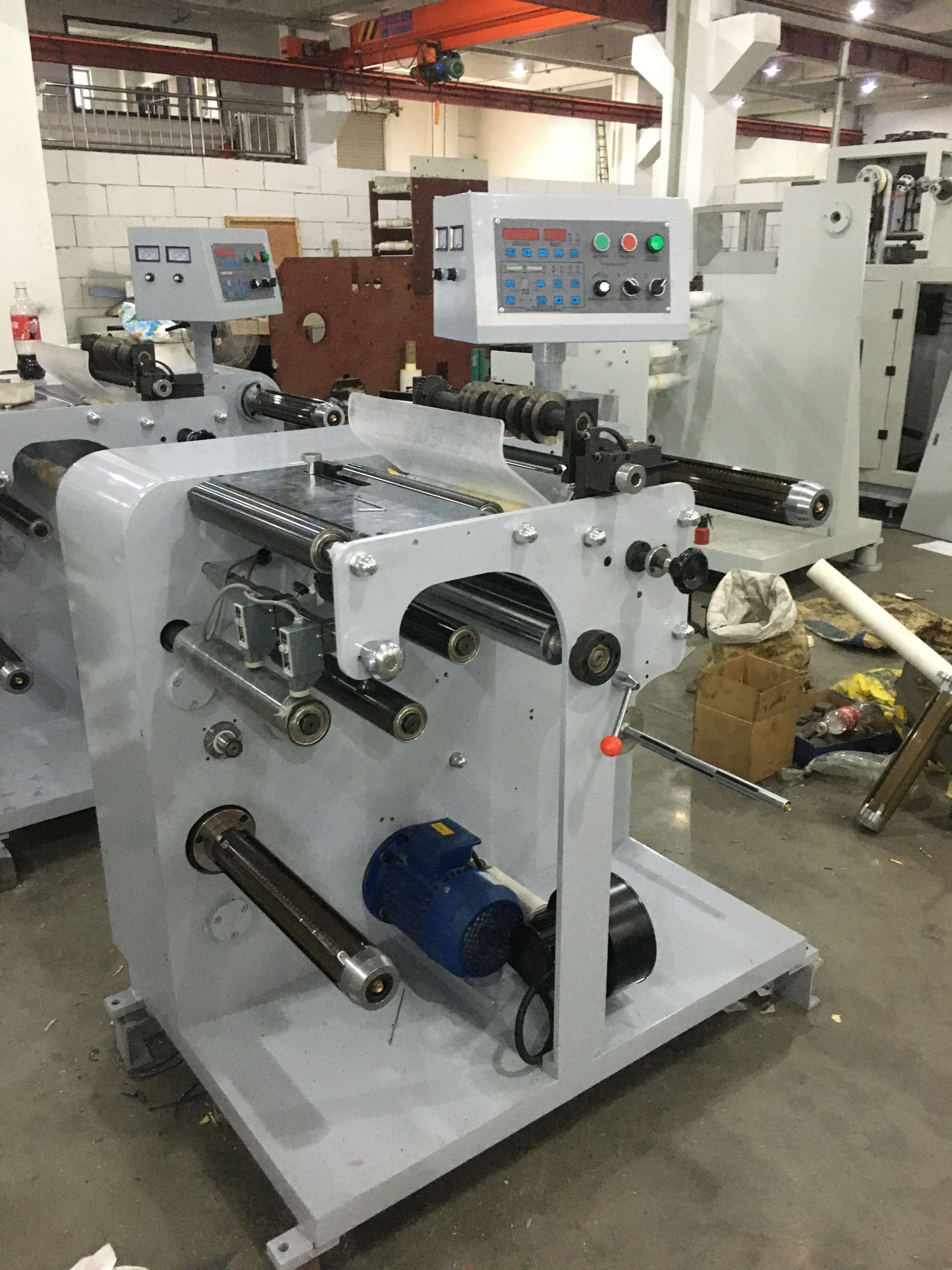 RTFQ-320 sticker film label paper slitter rewinder mini slitting rewinding machine for PVC rolls