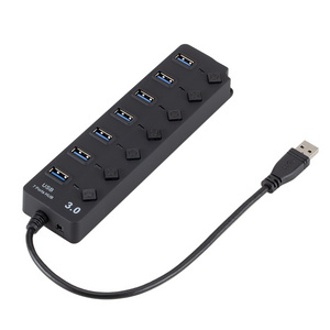 usb 7 port hub usb 3.0 hub with individual switch high speed usb 3.0 data hub