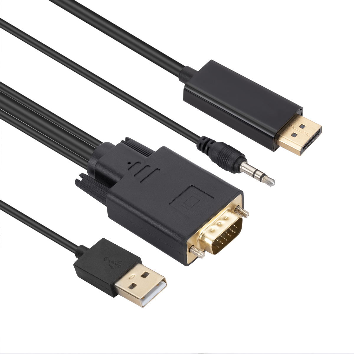 VGA to Displayport VGA to DP Male to Male Cable Converter Support 1080P Full HD from PC Laptop Graphics Card to Monitor Display