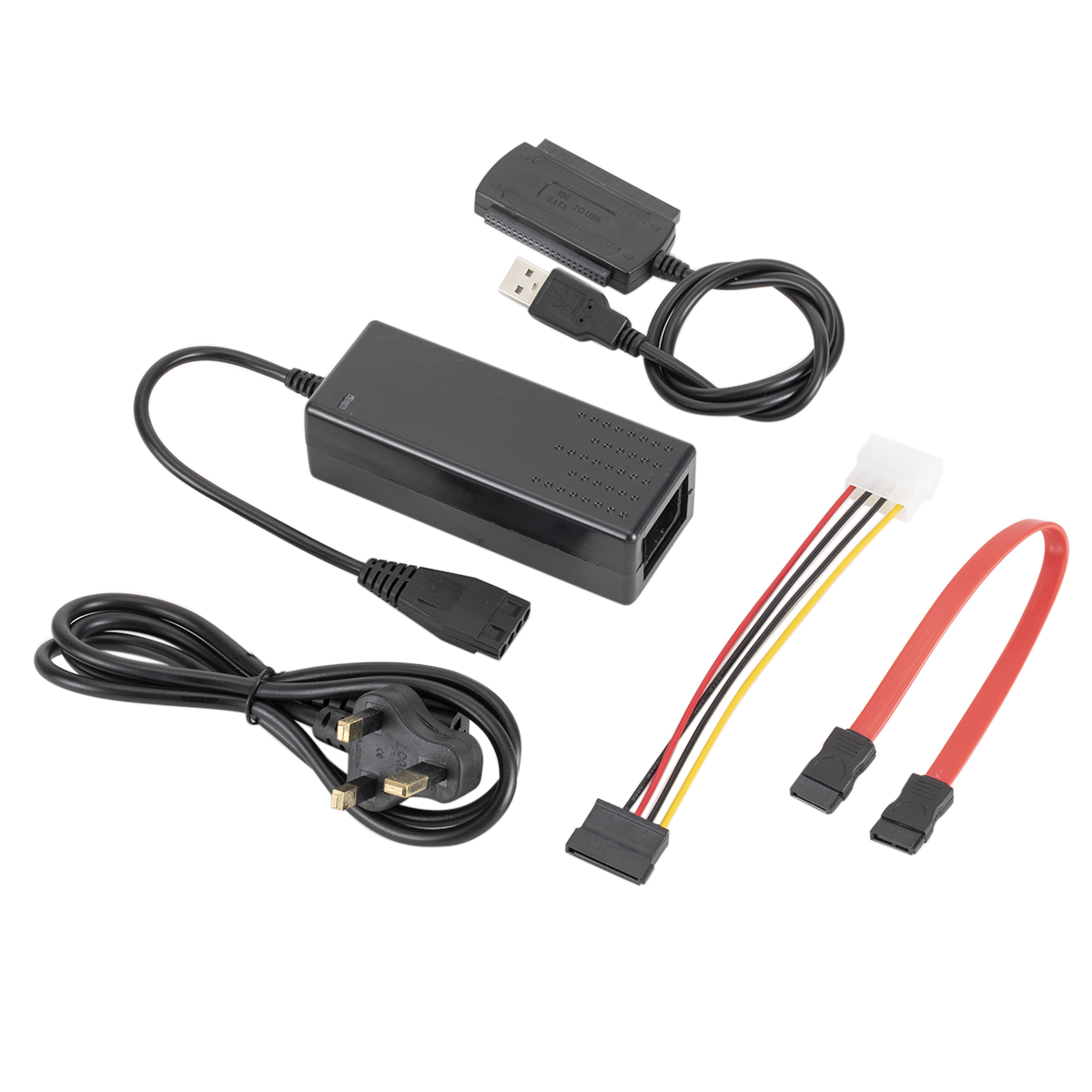 USB to SATA with power supply three purpose USB to IDE / SATA hard disk drive to data cable