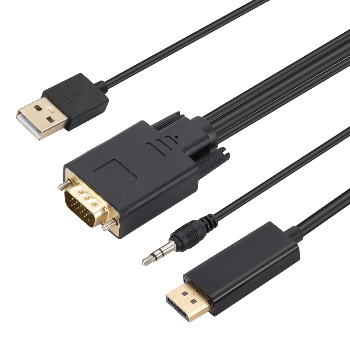 VGA to Displayport VGA to DP Male to Male Cable Converter Support 1080P Full HD from PC Laptop Graphics Card to Monitor Display