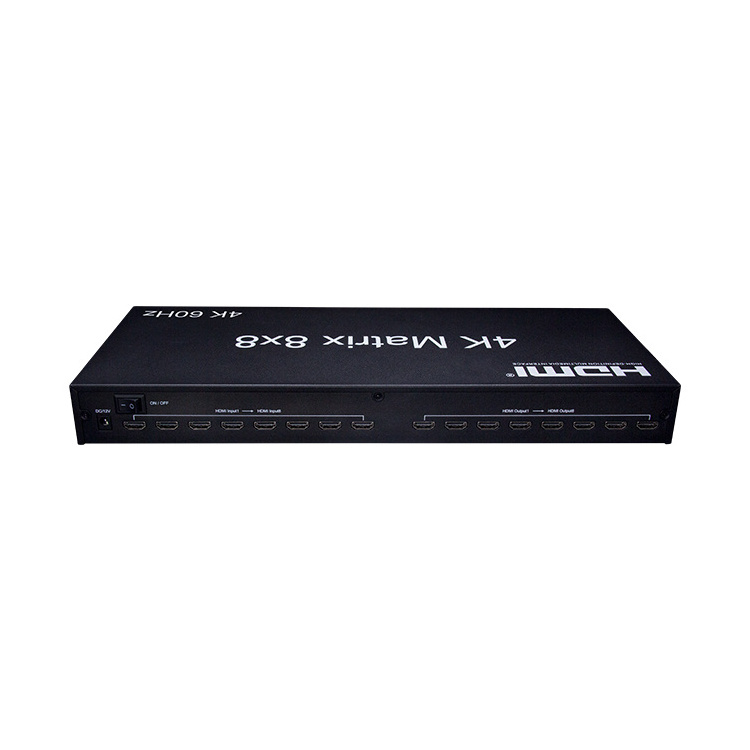 cost effective 4K UHD 8X8 HDMI Matrix Switch Control Switcher With Remote And RS232 4K 60Hz