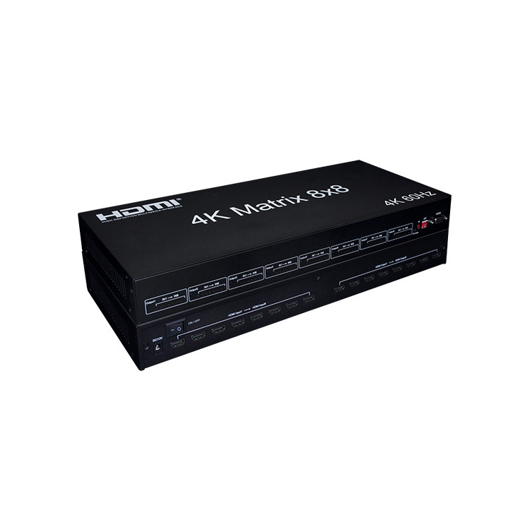 cost effective 4K UHD 8X8 HDMI Matrix Switch Control Switcher With Remote And RS232 4K 60Hz