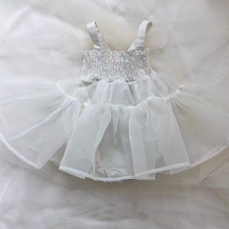 2023 fashion summer infant baby girls rompers ruffles tulle kids tutu romper boutiques wholesale children clothing