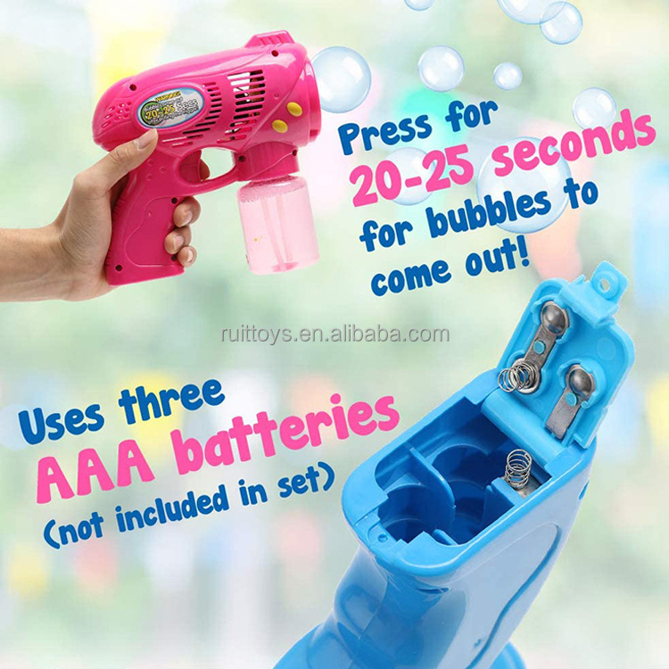 Wholesale Battery Operated Bubble Maker Machine Light Up Wedding Bubble Gun