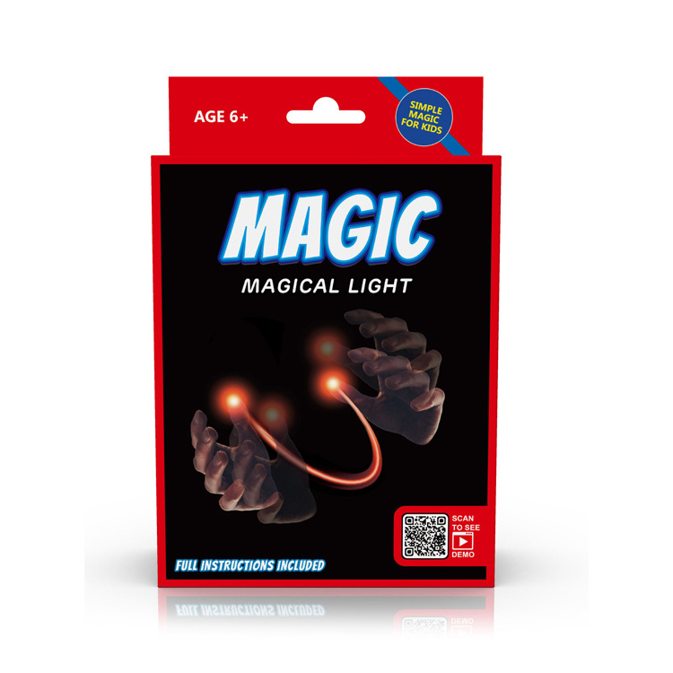 1 Pair Kids Funny Creative Magic Tricks Makers Light Up Thumb with Magical Light