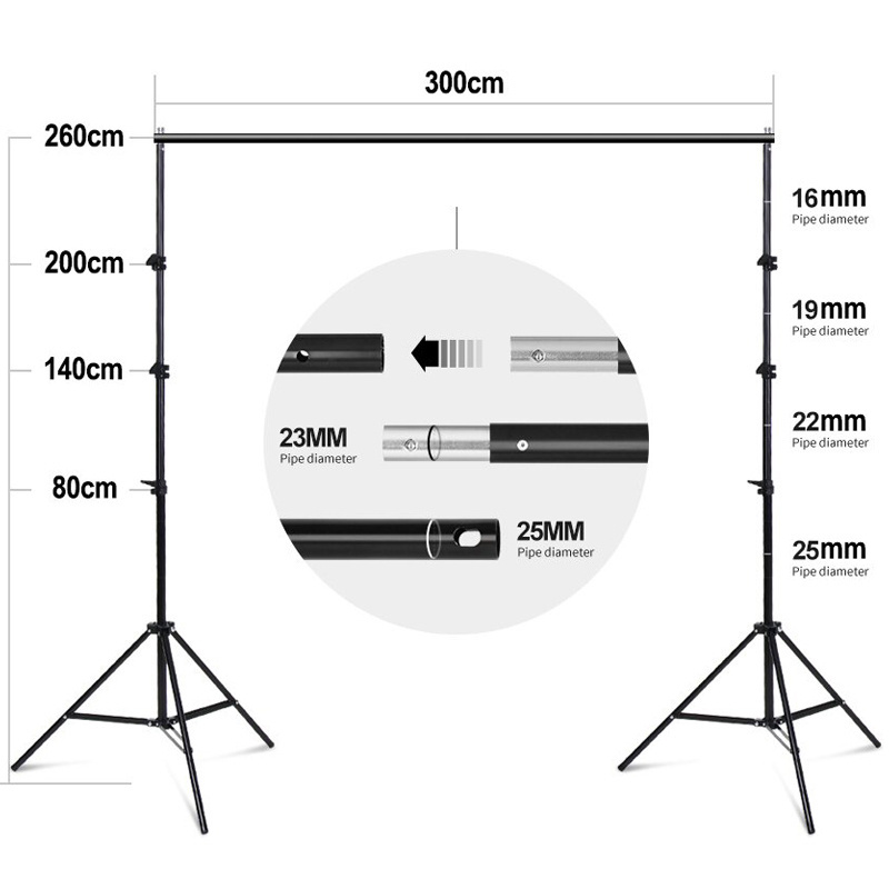 Photography Soft Box Photo Studio Lighting Kit Green Screen Backdrop Background Stand Softbox Umbrellas Light