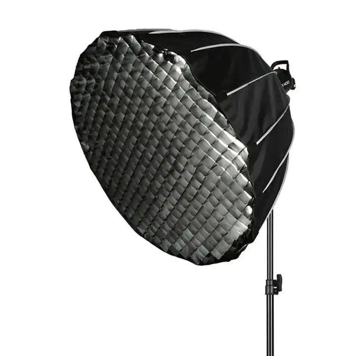 90cm Softbox Black Silver 16-rib Deep Parabolic Umbrella Softbox Grid For Photo Studio Photography Flash Light