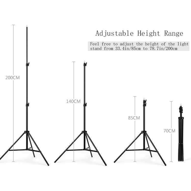 Factory Photography Light Kit Single Head Softbox 5500K Bulb Light with Stand Photo Studio Box Set