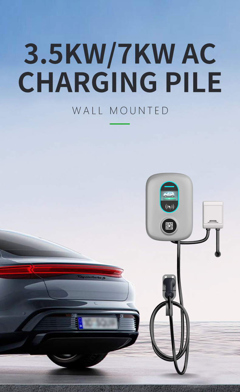 Home Use GBT EV Charger Wallbox AC Power 7KW 32A Electric Vehicle EV Charging Station