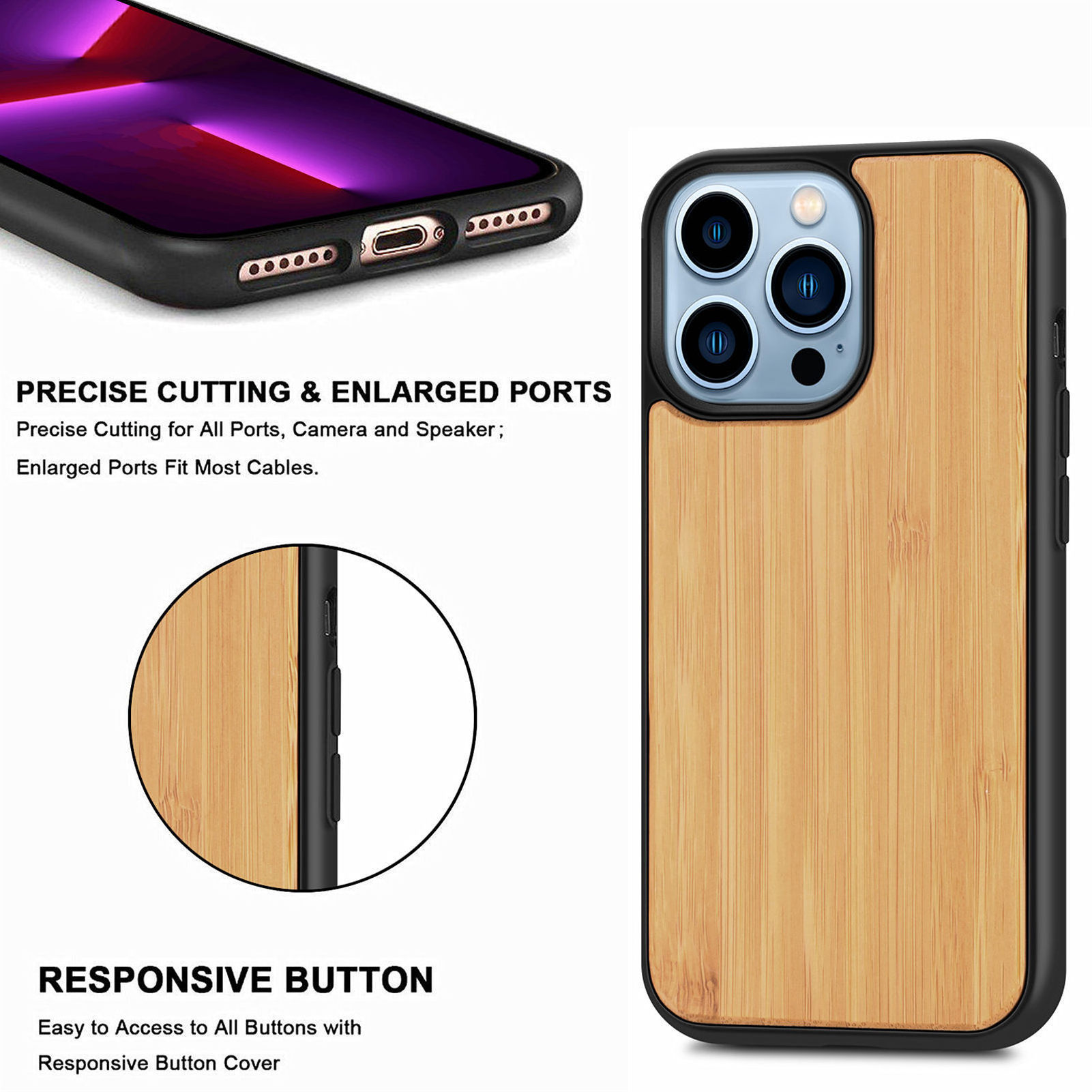 High Quality Custom Logo Design Bulk Wood Phone Case For iPhone 14 13 12 11 Pro Max X XS XR 7 8 Plus SE