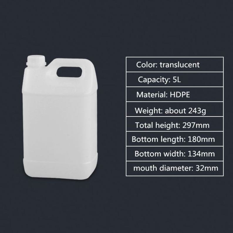 Thicken Plastic Gallon Bottle Ink HDPE Jug Container Jerry Can For Water Oil Wine Spices 38mm 42mm Tamper Evident Lids