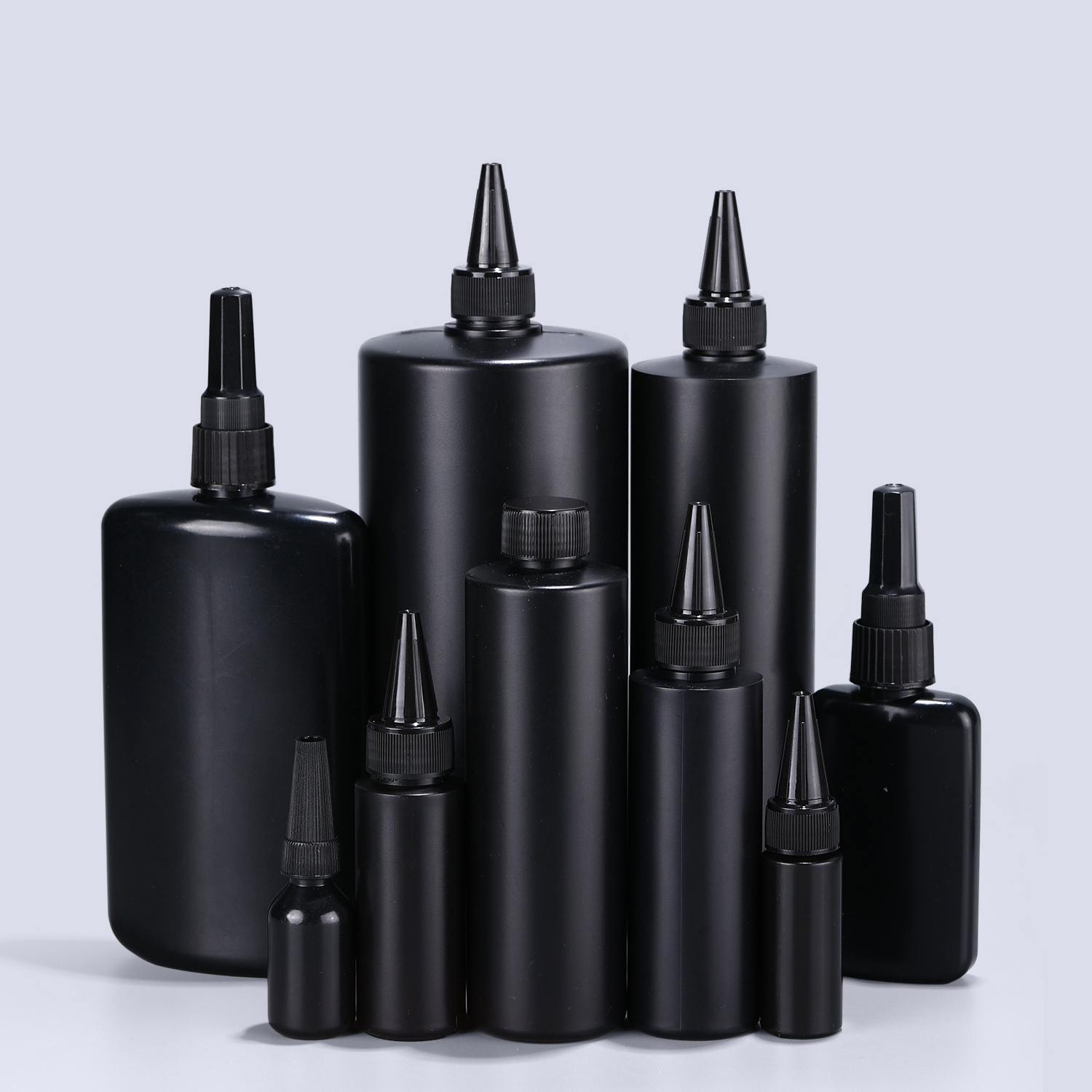 Factory Wholesale  Black HDPE Empty Plastic Super Glue Applicator Squeeze Dropper Tip Bottle