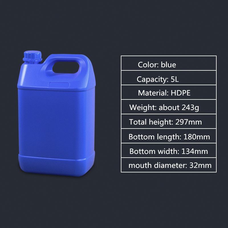 Thicken Plastic Gallon Bottle Ink HDPE Jug Container Jerry Can For Water Oil Wine Spices 38mm 42mm Tamper Evident Lids