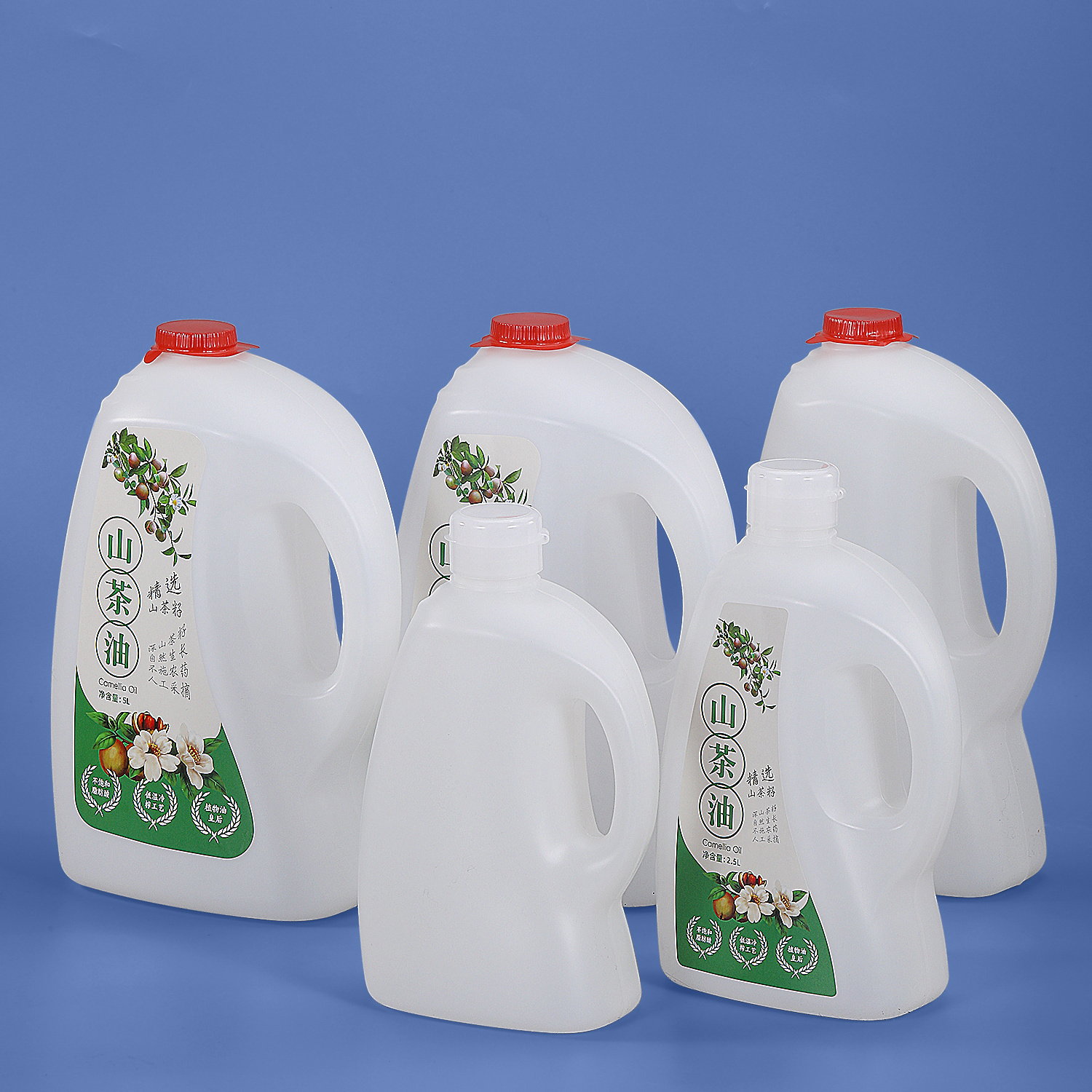 Wholesale HDPE 1~5 litre Plastic Empty 1 Litre Edible Oil Bottles For Wine Liquid Packaging