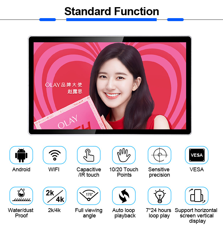 32 Inch Full Hd 1080p Video Android Wifi Tft Lcd Touchscreen Silm Touch Screen Monitor