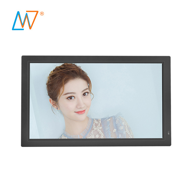 24 inch 1920x1080 digital signage totoem lcd enclosure shelf screen