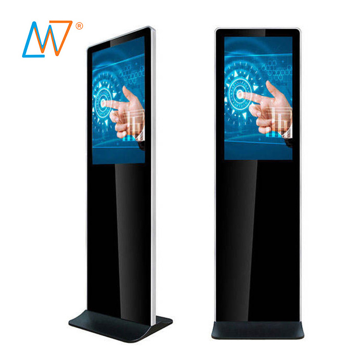 free stand android wifi 32 inch slim standalone restaurant digital signage lcd kiosk