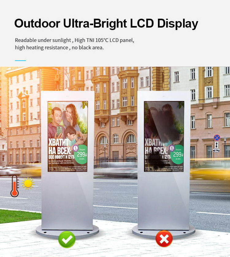 floor stand outdoor software 43inch electronic advertising lcd display kiosk totem board