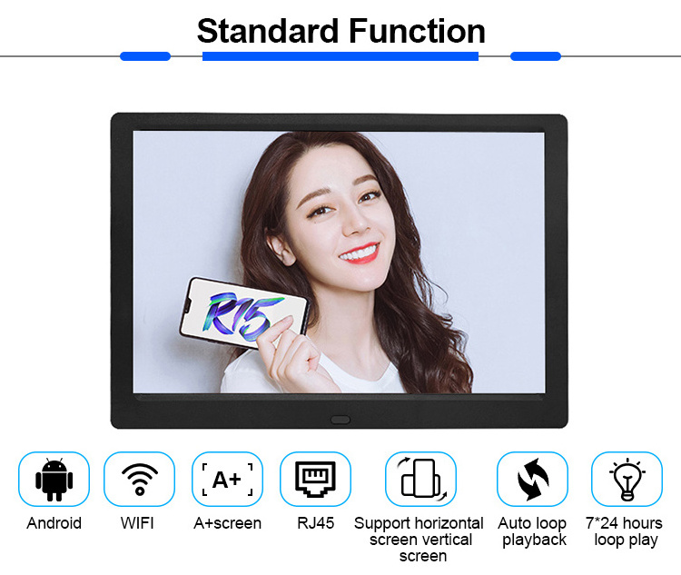 Commerical use 10 inch wifi advertising android lcd ad display monitor indoor 10inch 12v