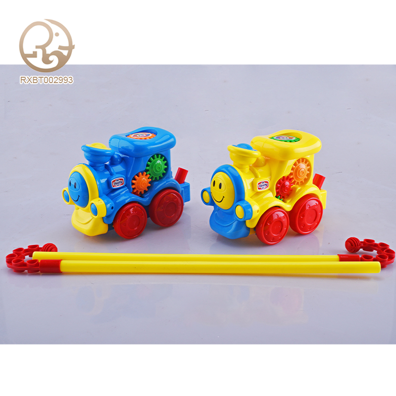 Toddler push-pull cartoon duck toy baby trolley walking car children educational toys kids walk baby walker early learning