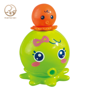 Factory supply kids other baby toys summer interesting cute animal baby octopus frog water rubber bath soft toys