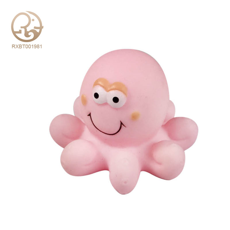 Factory supply kids other baby toys summer interesting cute animal baby octopus frog water rubber bath soft toys