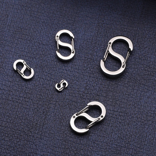 S Shape Two Sides Spring Stainless Steel Lobster Locks Clasps Component Necklace DIY Clasps for Jewelry Making