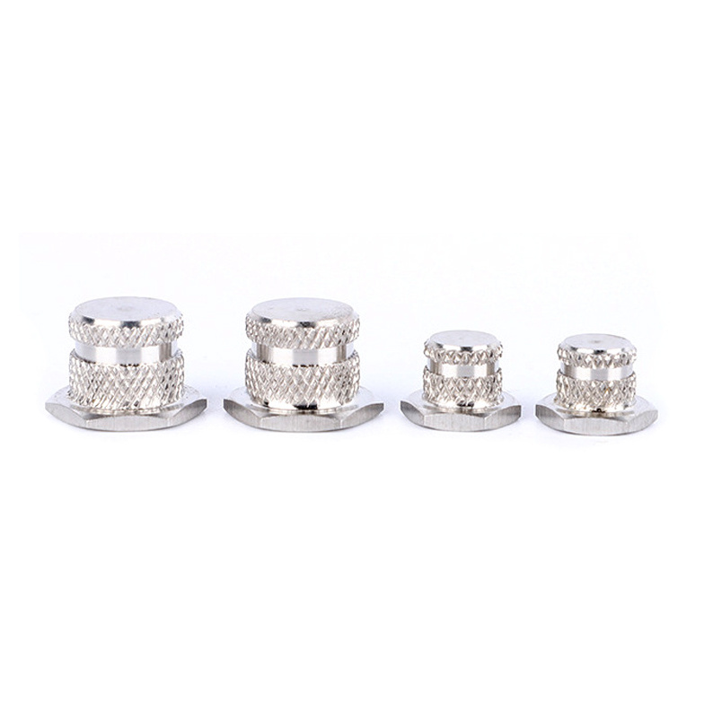 Blind Hole Chamfering Stainless Steel 304 Hex Head Smooth Grooved Cross knurled Insert Nut For Plastic Housing