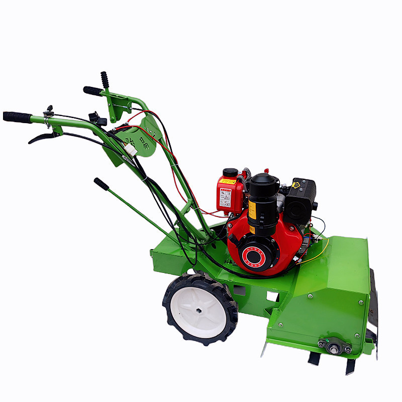 household multi-functional four wheel drive tiller power tiller diesel engine walking tractor agri riding tiller