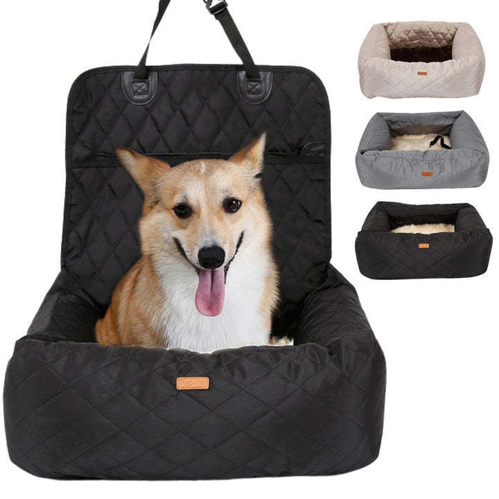 Wholesale Luxury Dog Car Seat Pet Booster Seat Waterproof Travel Dog Bed Safety Pet Carrier With Handle with Customized Logo OEM