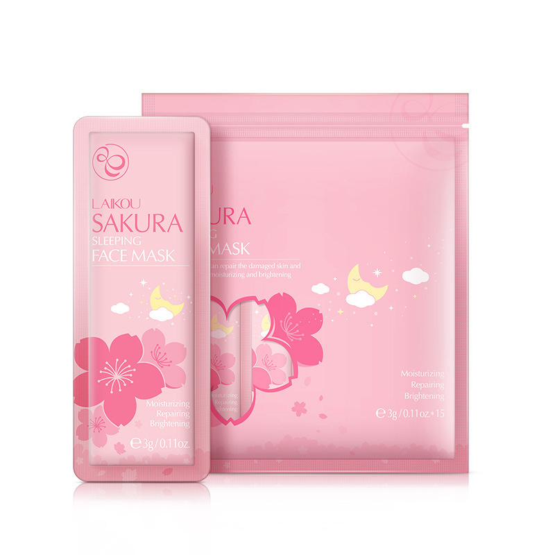 Sakura Snail Seaweed Moisturizing Sleeping Mask Cream Portable Face Mask Anti Wrinkle Hydrating Nourishing Skin Care