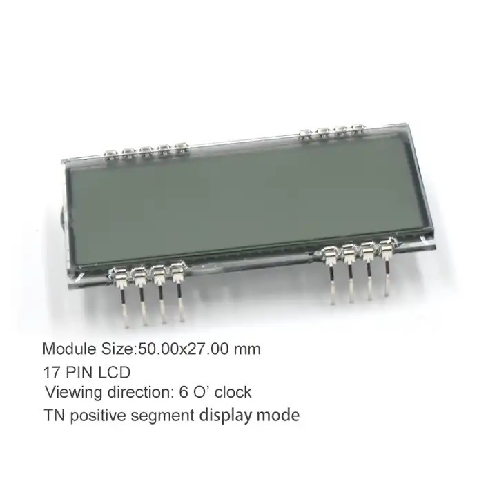 monochrome micro seven segment lcd panel 18 pin custom tn lcd display module 6 digit 7 segment lcd display