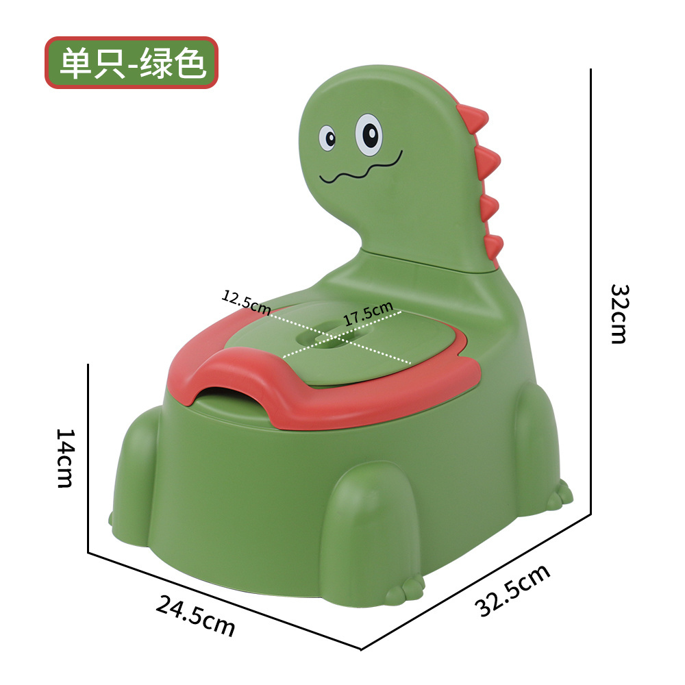 Wholesale Kids Plastic Potty Chair Anti-splash Baby Toilet Trainer Potty Chair Carton Dinosaur Training Toilet travel potty