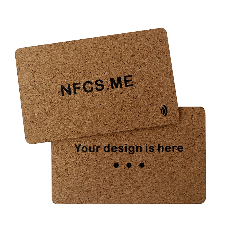 2022 Popular Wooden NFC Cork Digital Business Card NFC 213 216 RFID Chip 13.56Mhz Frequency Hotel Key Card