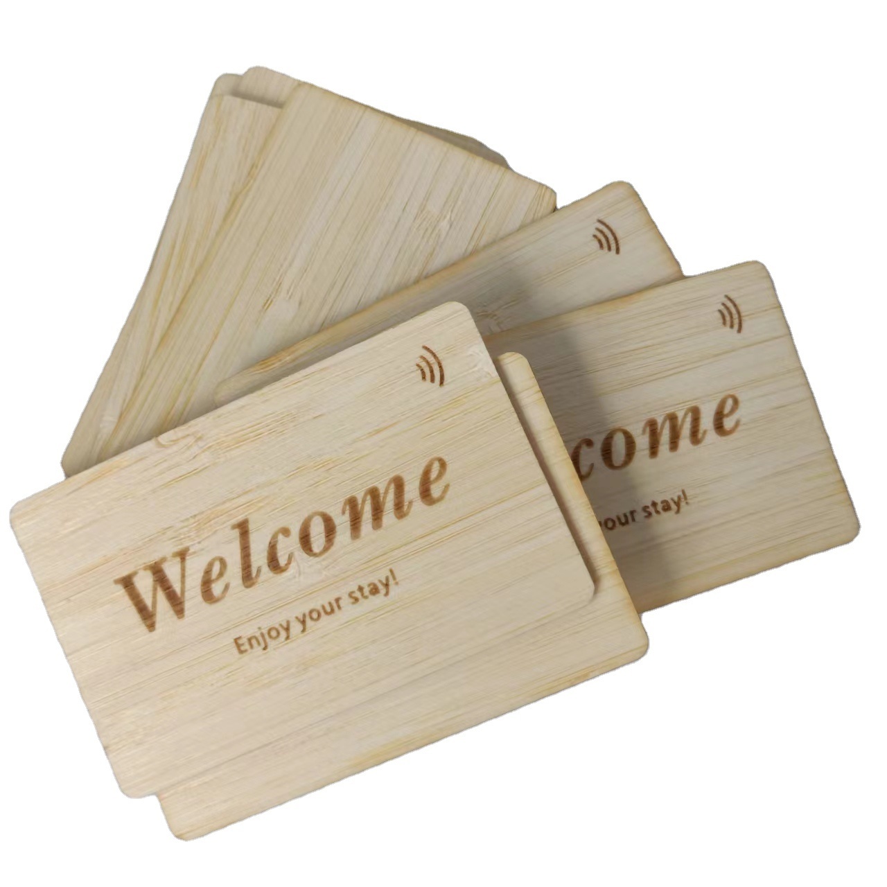 Welcome to hotels and motels rfid key card 1k chips made of wood and bamboo and other special chips are customized