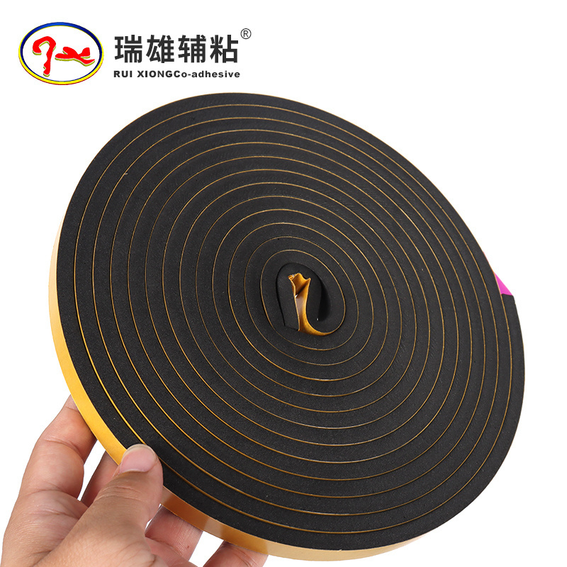 Rui Xiong High Resilience Flame Resistance Eva Cell Foam Seal Tape Adhesive Backed Strip Door Weather Stripping Door Seal Strip