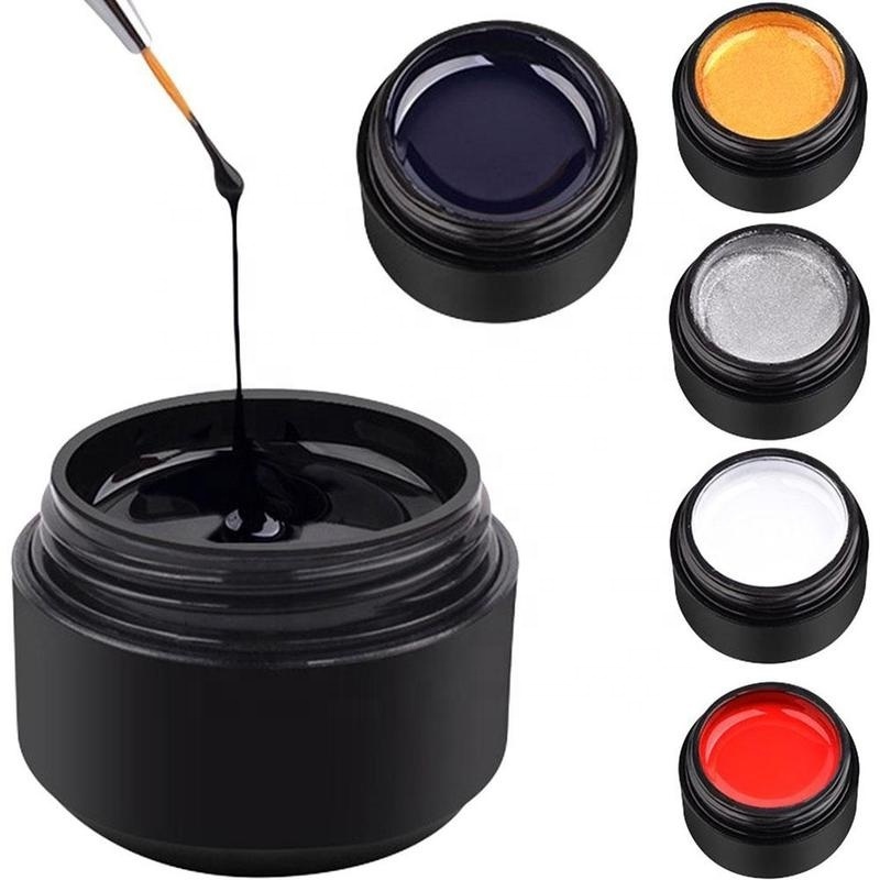 Hot selling 3D Painting Nail Gel Polish Pulling Silk Spider Line UV LED Gel glue 6 Colors