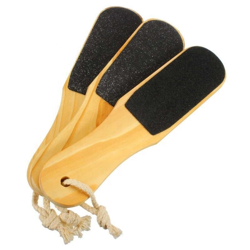 Double-sided pedicure sandpaper foot file Feet Dead Skin foot file wooden Pedicure Foot Tools