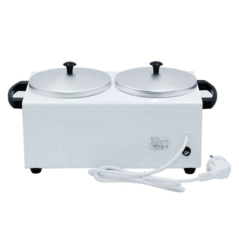 Double Pots Depilatory Wax Warmer Machine Wax Heater For Hand And Feet SPA Epilator Hair Removal Tool