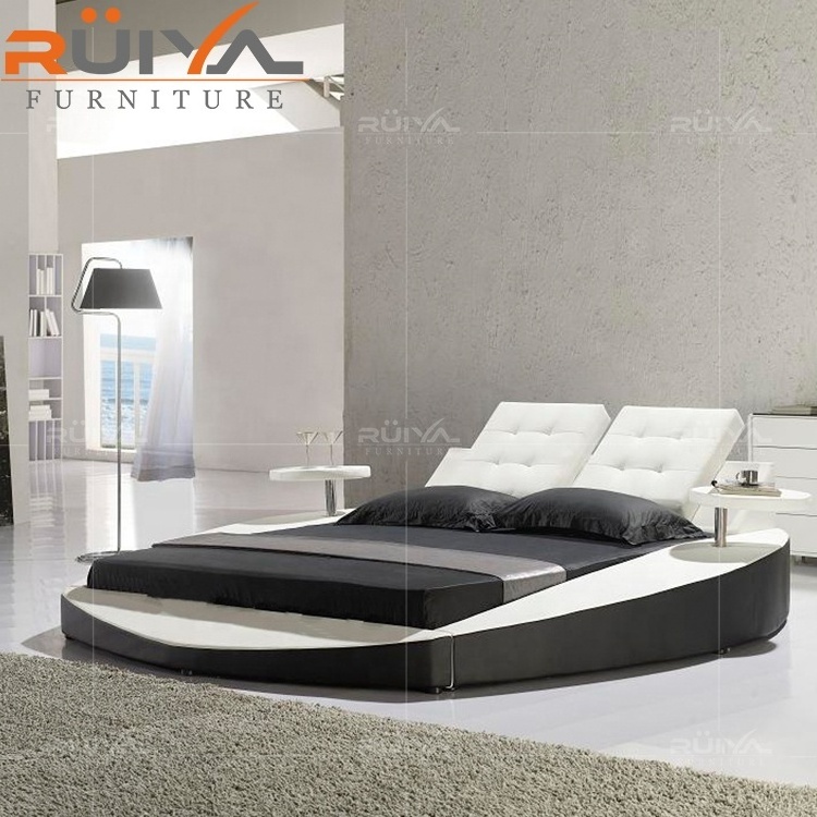 Sweden design OEM Customized modern round platform bed on sale with music