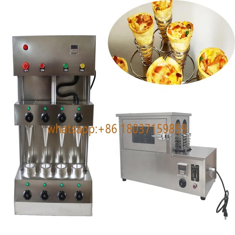 Most Popular High Quality Automatic Crispy Sugar Wafer Kono Pizza Cone Making Baking Oven Equipment Pizza Cono Machine Price