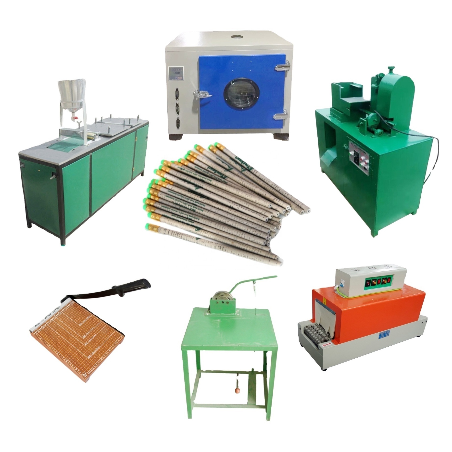 Cheap price waste newspaper pencil making machine/pencil making machine production line/paper pencil rolling machine